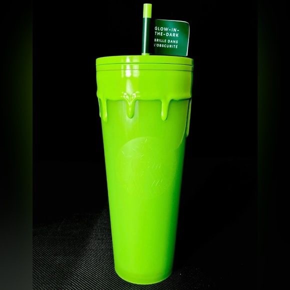 Starbucks Other - NWT 💚Starbucks Fall 2023 Glow in the Dark Halloween Green Slime 'Drip' Cups